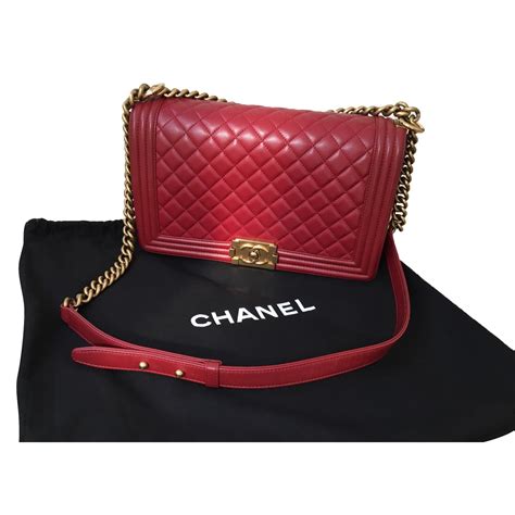 red chanel patent boy bag|chanel boys handbags.